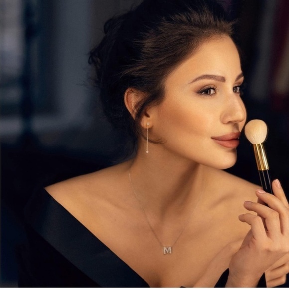 Gold 14k Gold Plated Cubic Zirconia Chain Dangle Earrings - Picture 3 of 4